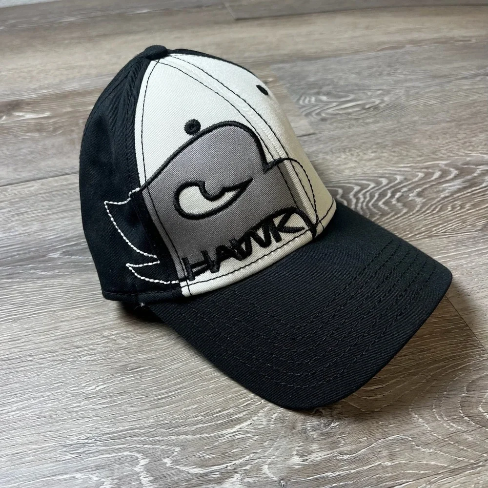 Tony Hawk Snapback Hat Mens OSFM Black White Embroidered Skater Baseball Cap